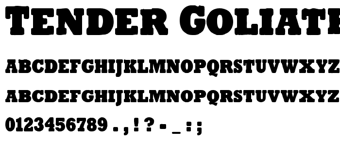 Tender Goliath Small-Caps font